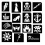 Glimmer Princess & Pirates Stencil Set met poster