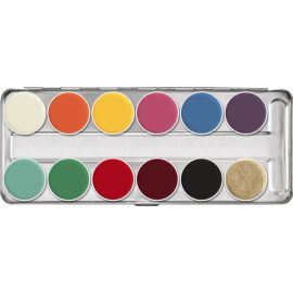 Kryolan Rubber Mask Grease Palette 12 Colors (FP Palette)