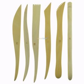 Kryolan Wooden Modeling Spatula Set 6 Delig