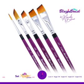 Marcela Bustamante Blazin Brushes Angled Shader Collection 5pcs