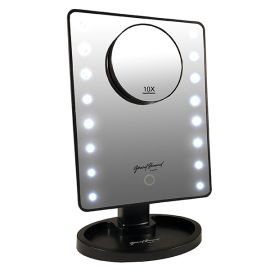 Make-up LED mirror with suction cup mirror 10x magnification