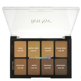 Ben Nye's Studio Color-paletten zijn een verzameling 'kit-ready' paletten voor elke make-up artiest. Hoewel hij compact is, biedt elke palette 8 hervulbare pressed powders om elk ontwerp, groot of klein, aan te pakken. Het transparante deksel biedt direct