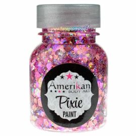 Amerikan Body Art Pixie Pretty In Pink

Pixie Paint is een mix van dikke en fijne glitters samen met aloe vera glitter gel. U kunt deze glitter gebruiken op het gezicht, lichaam en haar. Het is perfect voor Glitter Roots,