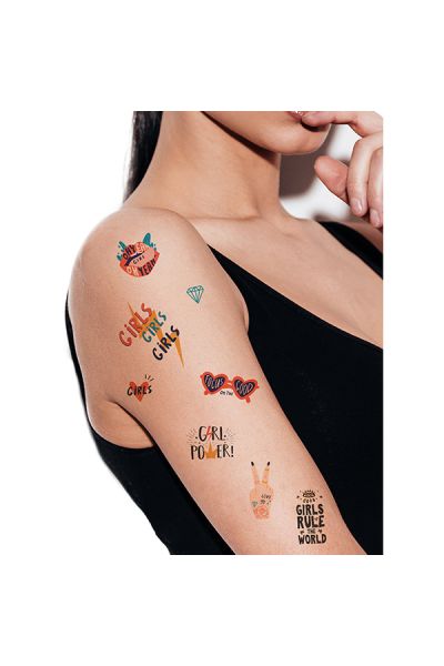 Tijdelijke Tattoo Girls Power Set