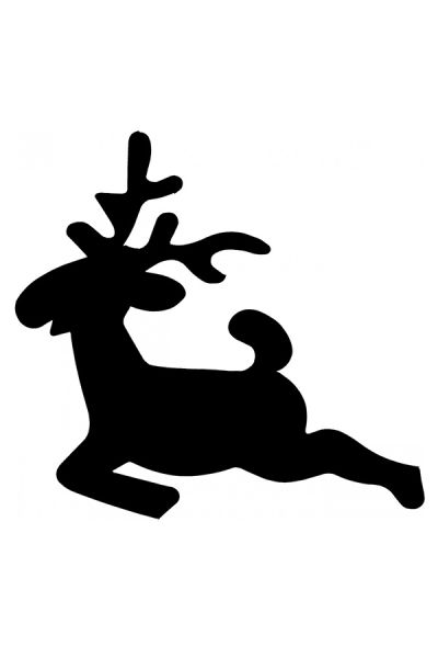 Glitter Tattoo Stencil Jumping Reindeer