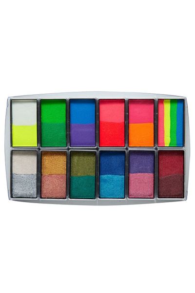 Global All You Need Bright & Shiny Schmink Palette 12 Pack