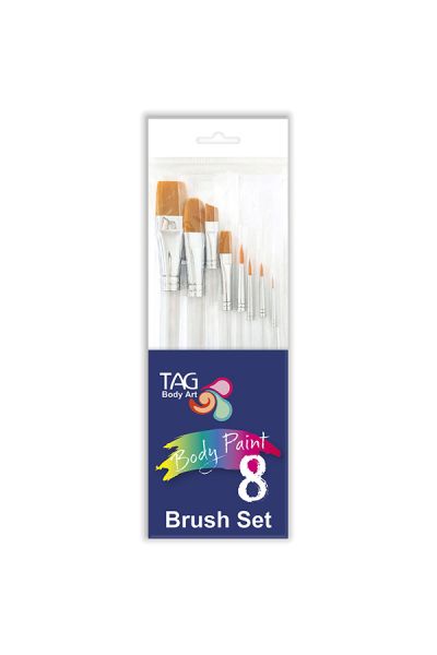 Tag Face & Body Paint Brush Set 8 Pcs