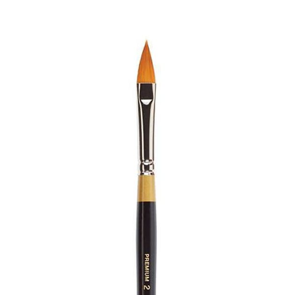 Kingart Golden Taklon Oval Floral Petal Penseel 2