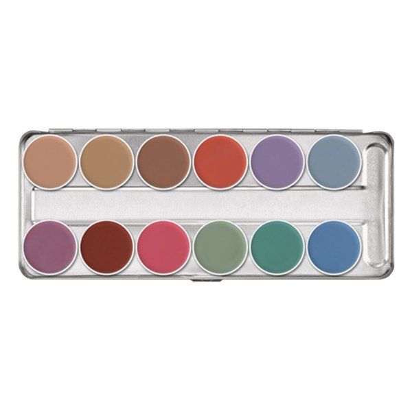 Kryolan Aquacolor P Palette 12 kleuren