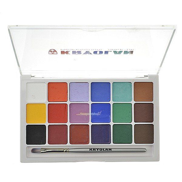 Kryolan Aquacolor Basispalet 18 Kleuren