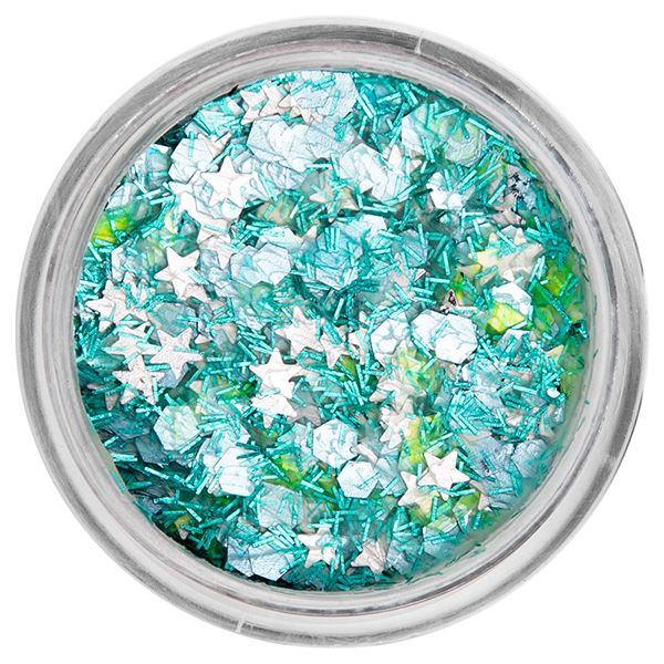 PXP Geperste Chunky Glittercrème Turquois Oceaan