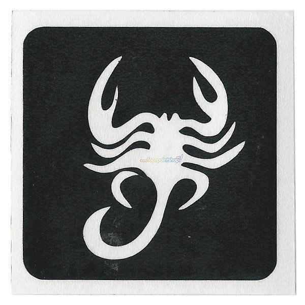 Glittertattoo Sjabloon Scorpion (5 pack)