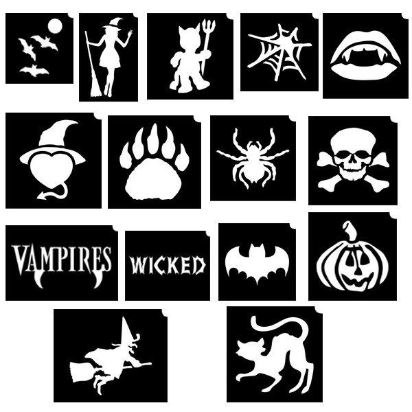 Glimmer Winter Spooktacular Stencil Set met poster