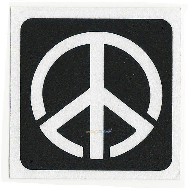 Glittertattoo Sjabloon Peace (5 pack)