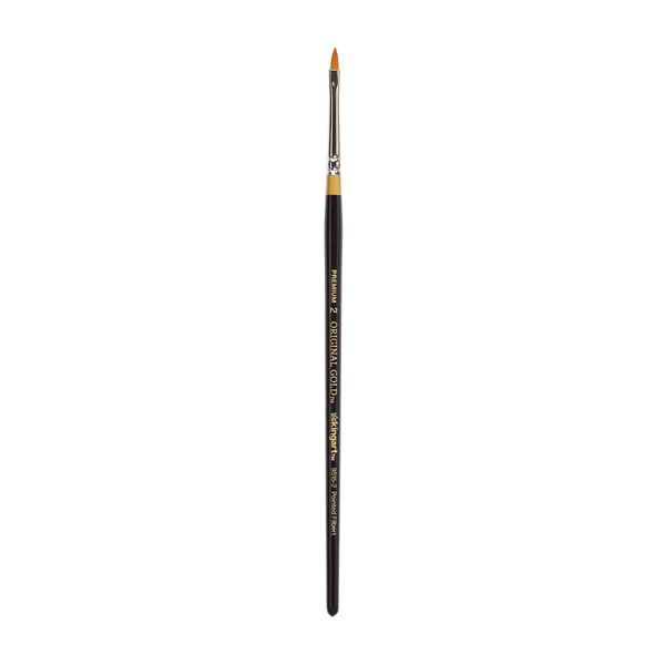 Kingart Original Gold 9515 Golden Taklon Pointed Filbert Penseel 2