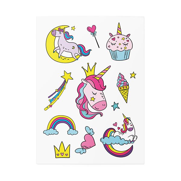 Tijdelijke Tattoo Unicorn Mix