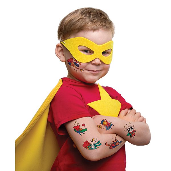 Tijdelijke Tattoo Superhero Set