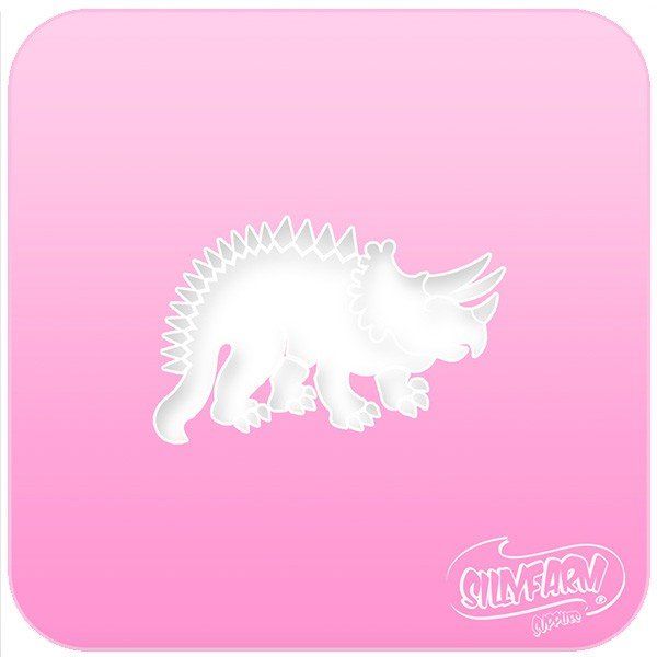 Schminksjabloon Sillyfarm Triceratops