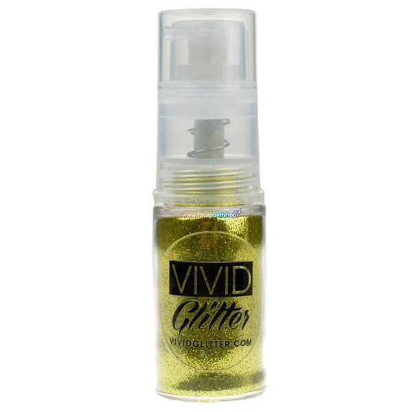 Vivid Glitter Fine Mist Pump Spray Yellow Gold