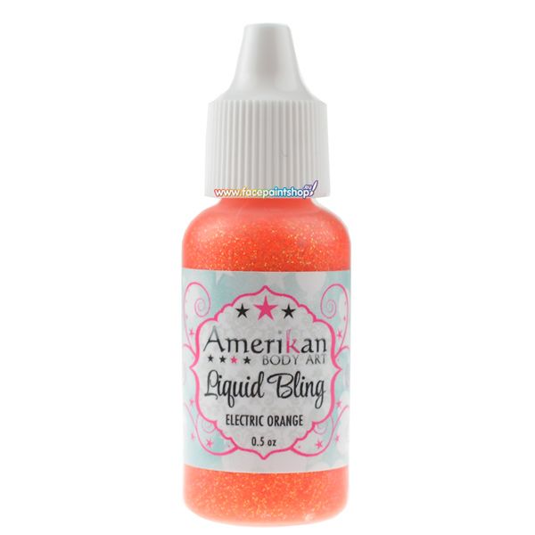 Amerikan Body Art Liquid Bling Electric Orange 15ml