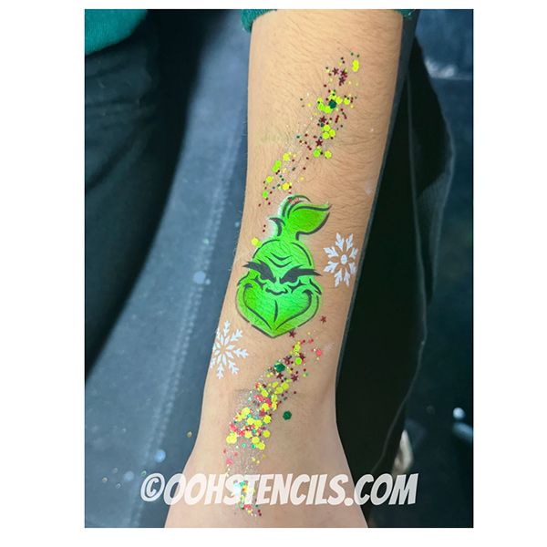 oOh Body Art Kerst Stencil Grouch