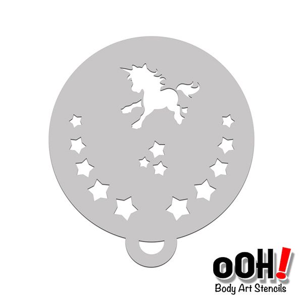 oOh Body Art Unicorn Star Flip Stencil C30