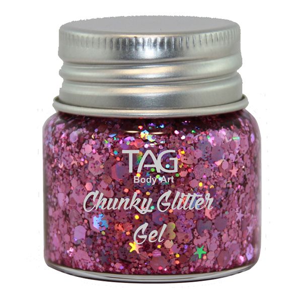 Tag Chunky Glitter Gel Roze