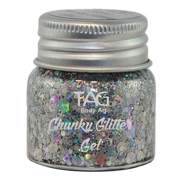 Tag Chunky Glitter Gel Zilver