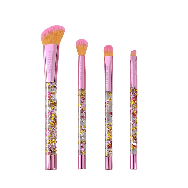 It's A Vibe | Feel the Beat 4 Pc Face & Eye Brush Set