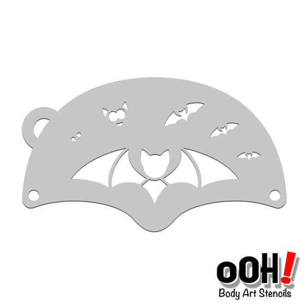 oOh Body Art Halloween Bat Mask Face Paint Stencil K13