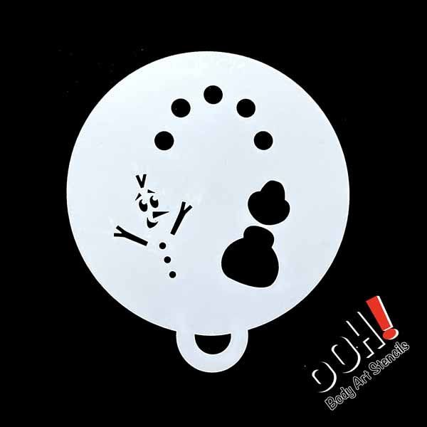 oOh Body ArtMagic Snowman Stencil C24