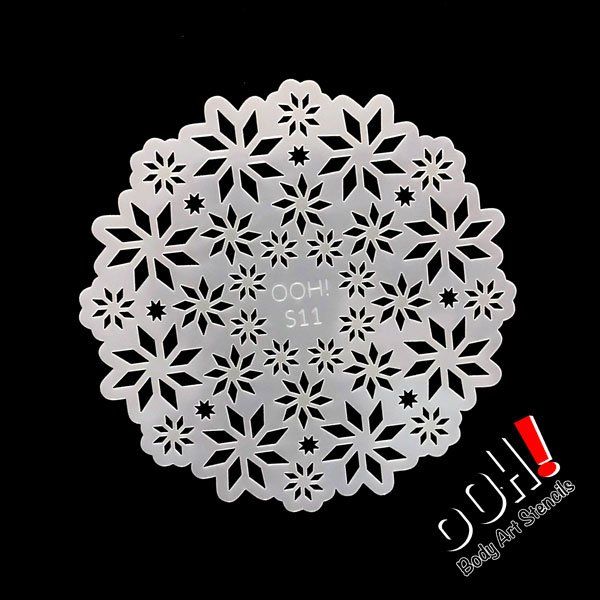 oOh Body Art Snowflakes Sphere Princess Stencil S11