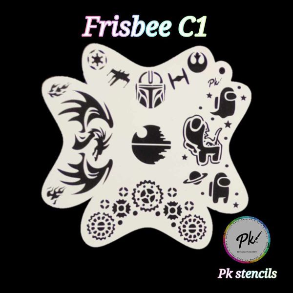 Frisbee Schminkstencil Space